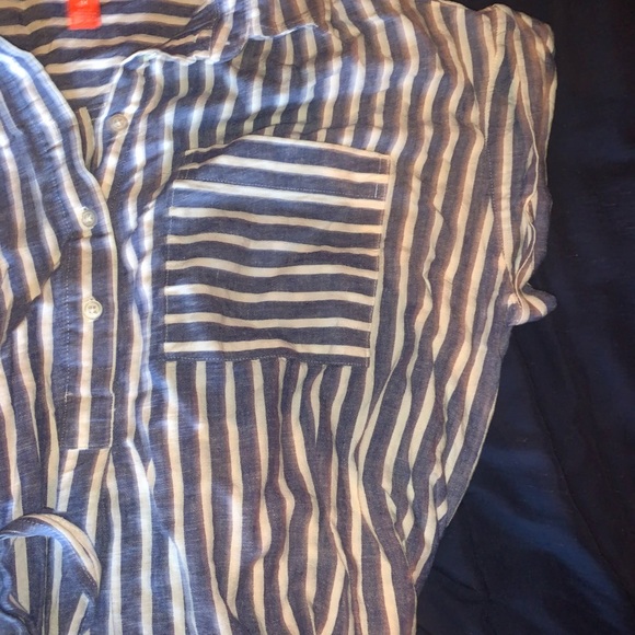 Joe Fresh white & blue denim fit n flare dress - Picture 4 of 13